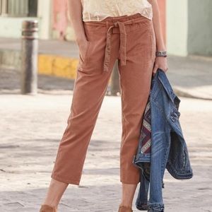 NWOT Sundance Emily Paperbag Straight Leg Crop